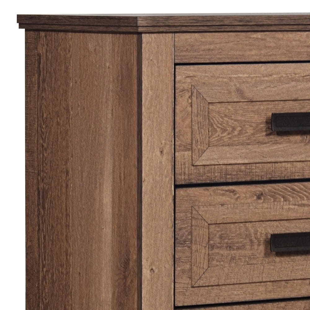New Heritage Design Coventry Hall 3-Piece Queen Sleigh Bed with Two Nightstands in Pecan, , large