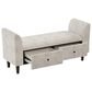 Golden Wave Furniture Emily 2-Drawer Storage Ottoman in Oatmeal, , large