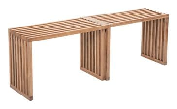 Zuo Modern Riviera Patio Extendable Bench in Natural, , large