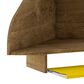 Dayton Bradley 2-Piece Cubicle Section Desk in Rustic Brown/Yellow, , large