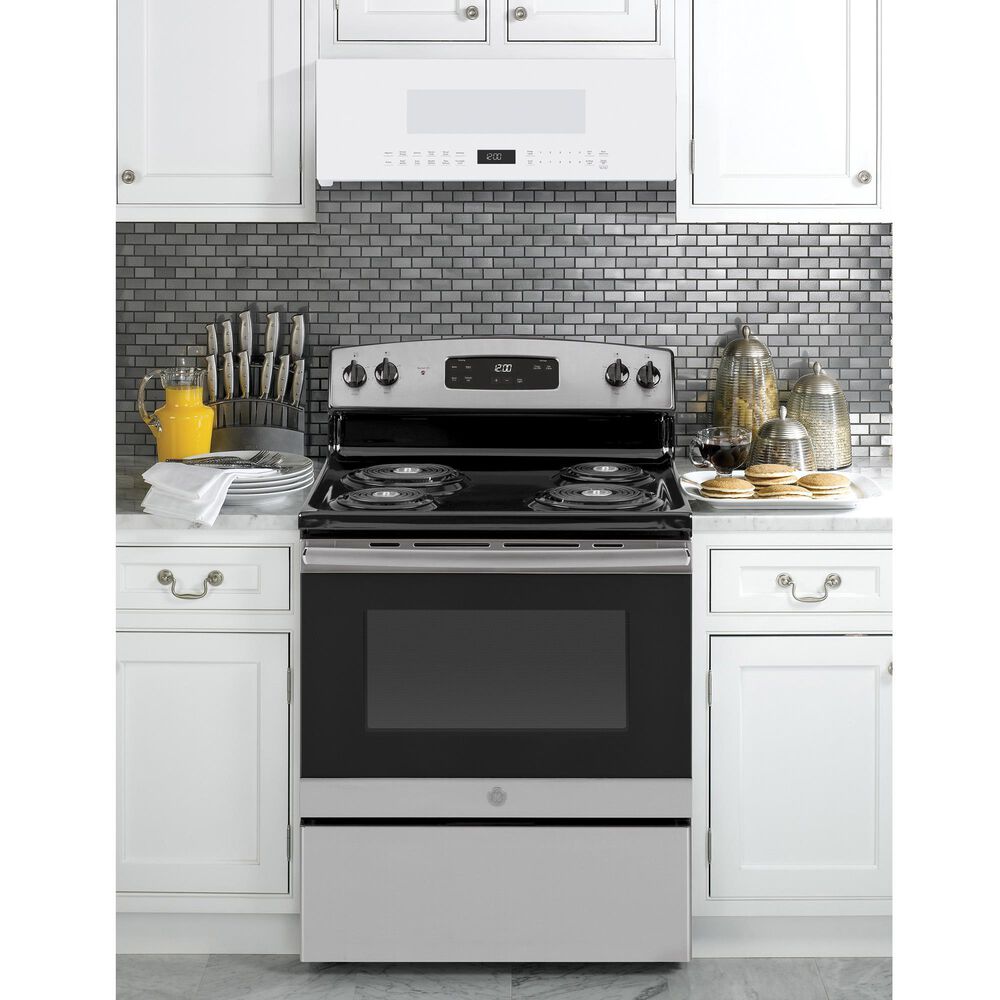 GE Profile 1.2 Cu. Ft. Over-the-Range Low Profile Sensor Microwave Oven in White, , large