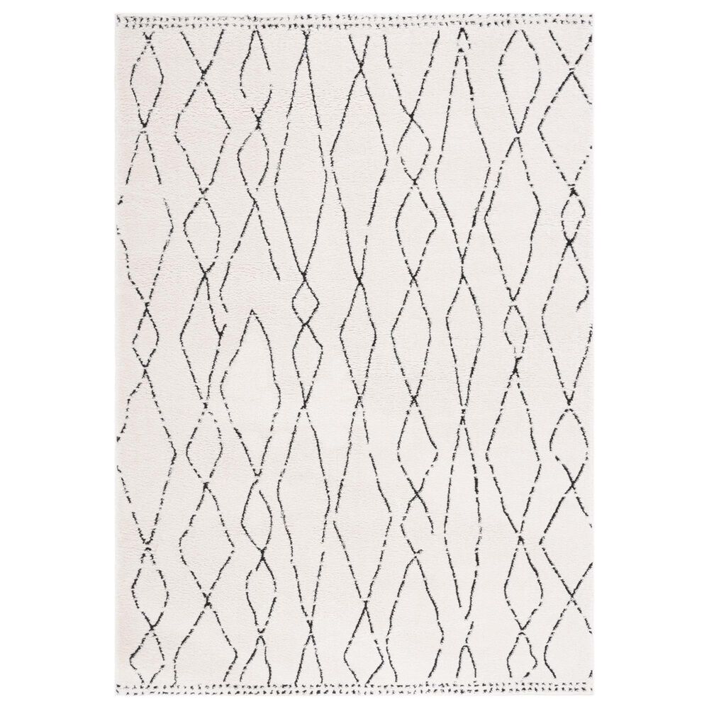 Safavieh Melody MEL112B 5"3" x 7"6" Ivory and Black Area Rug, , large