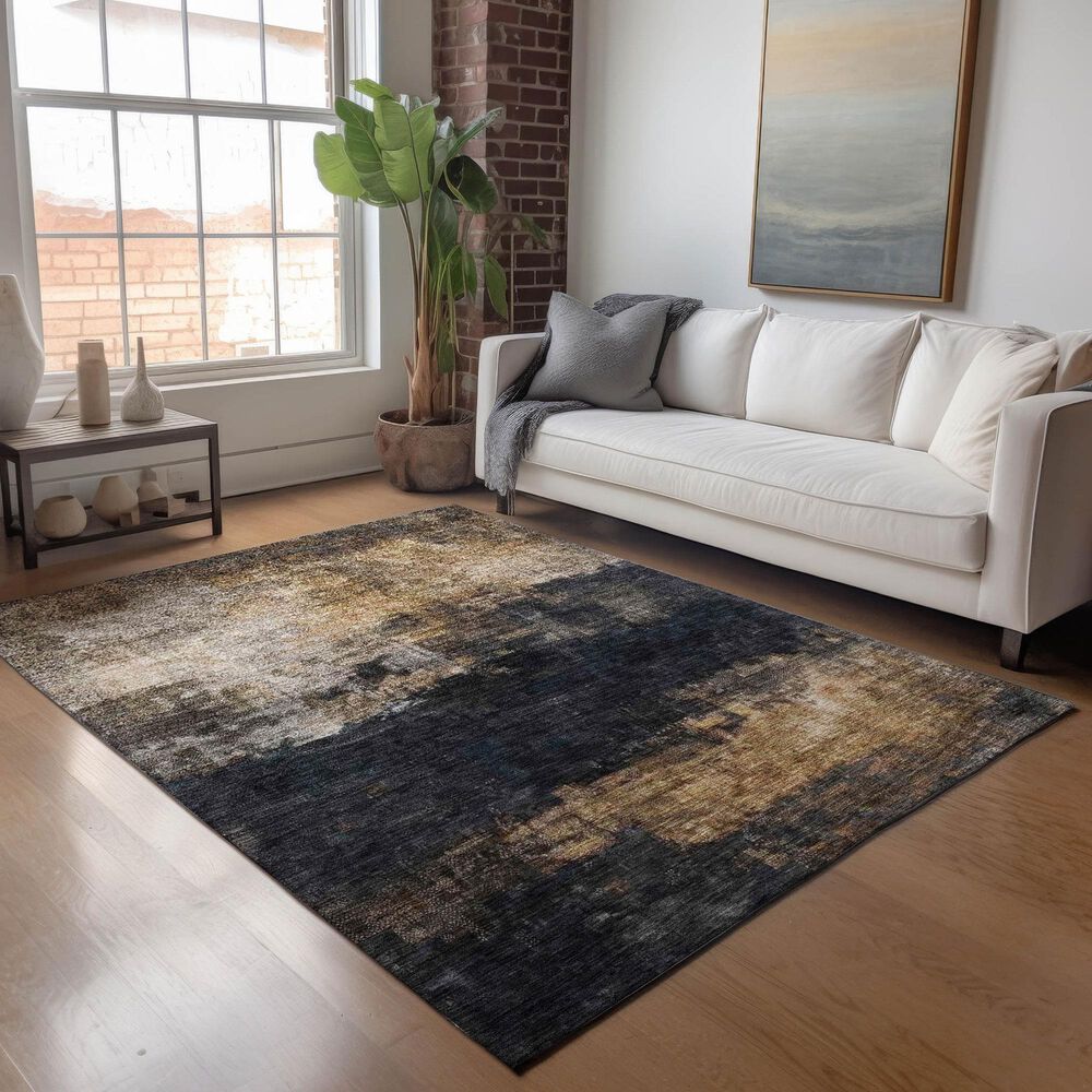 Dalyn Rug Company Nouveau NV17 9&#39; x 12&#39; Charcoal Indoor/Outdoor Area Rug, , large