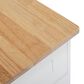 HOMLUX 47" Fluted Kitchen Island with Trash Can Storage Cabinet in White and Natural, , large