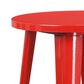 Flash Furniture 3-Piece Metal Bar Table Set in Red, , large