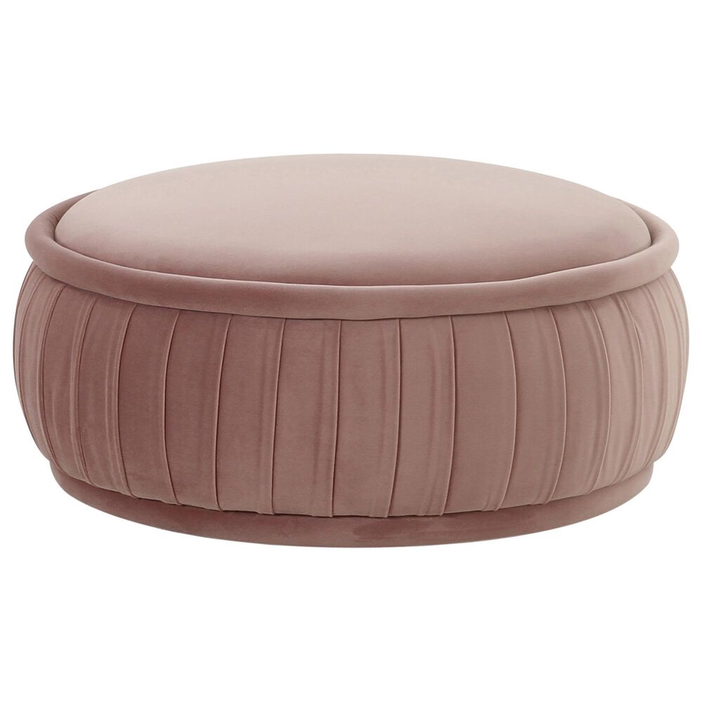 Tov Furniture Rylee Accent Ottoman in Mauve Velvet, , large