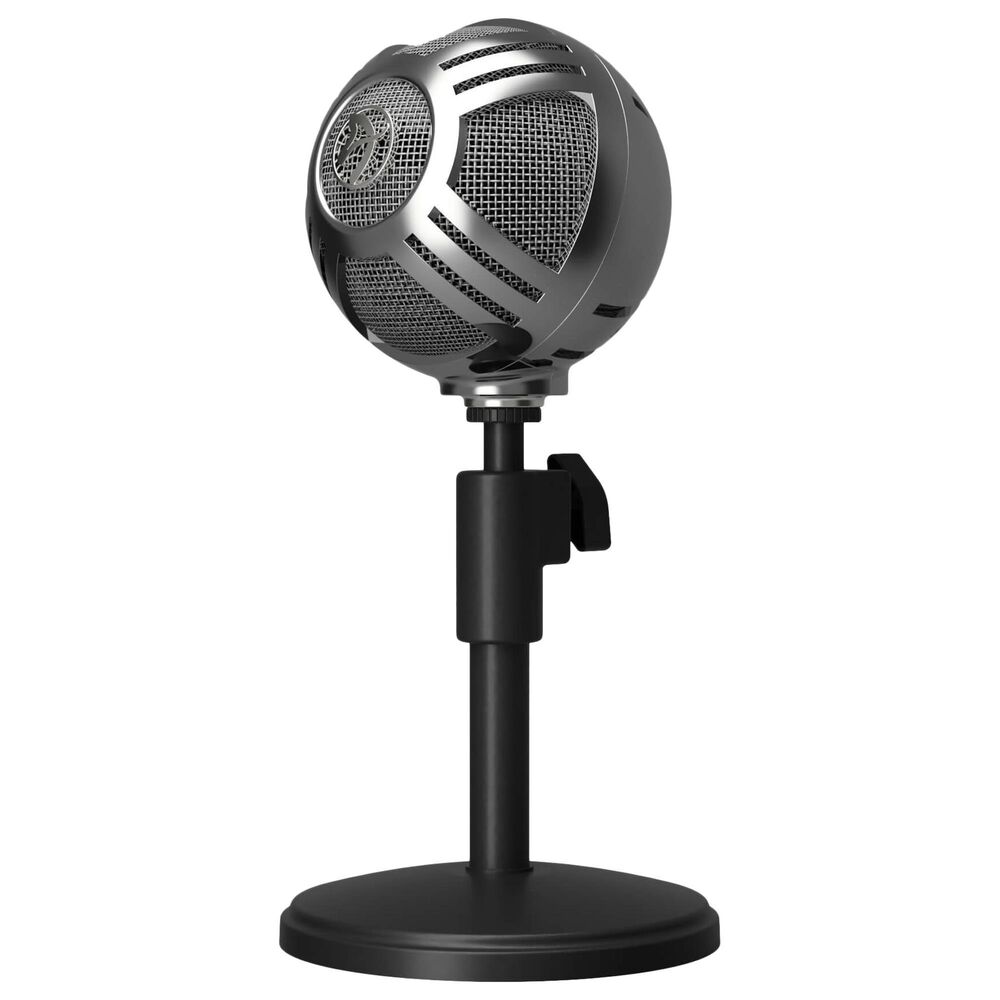 Arozzi Sfera Gaming/Streaming/Office USB Microphone - Cardioid Polar Pattern, Boom Arm Compatible - Chrome, , large