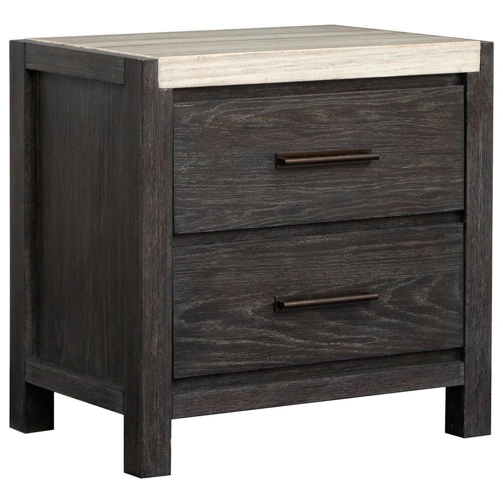 Nicolette Home Plum Creek 4 Piece Queen Upholstered Panel Bedroom Set in Ravenwood Black, , large