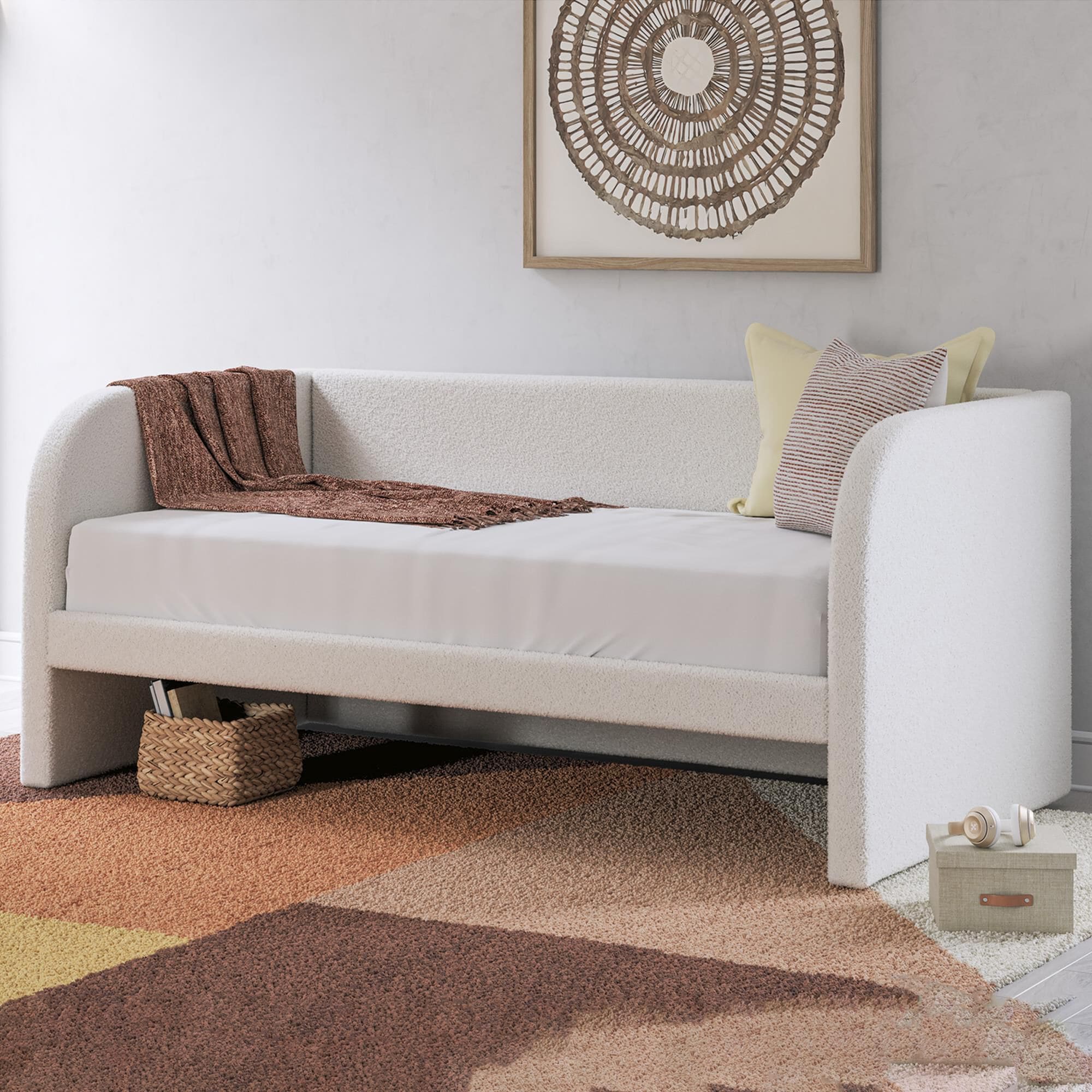 Ashley Arloster Twin Upholstered Day Bed in White