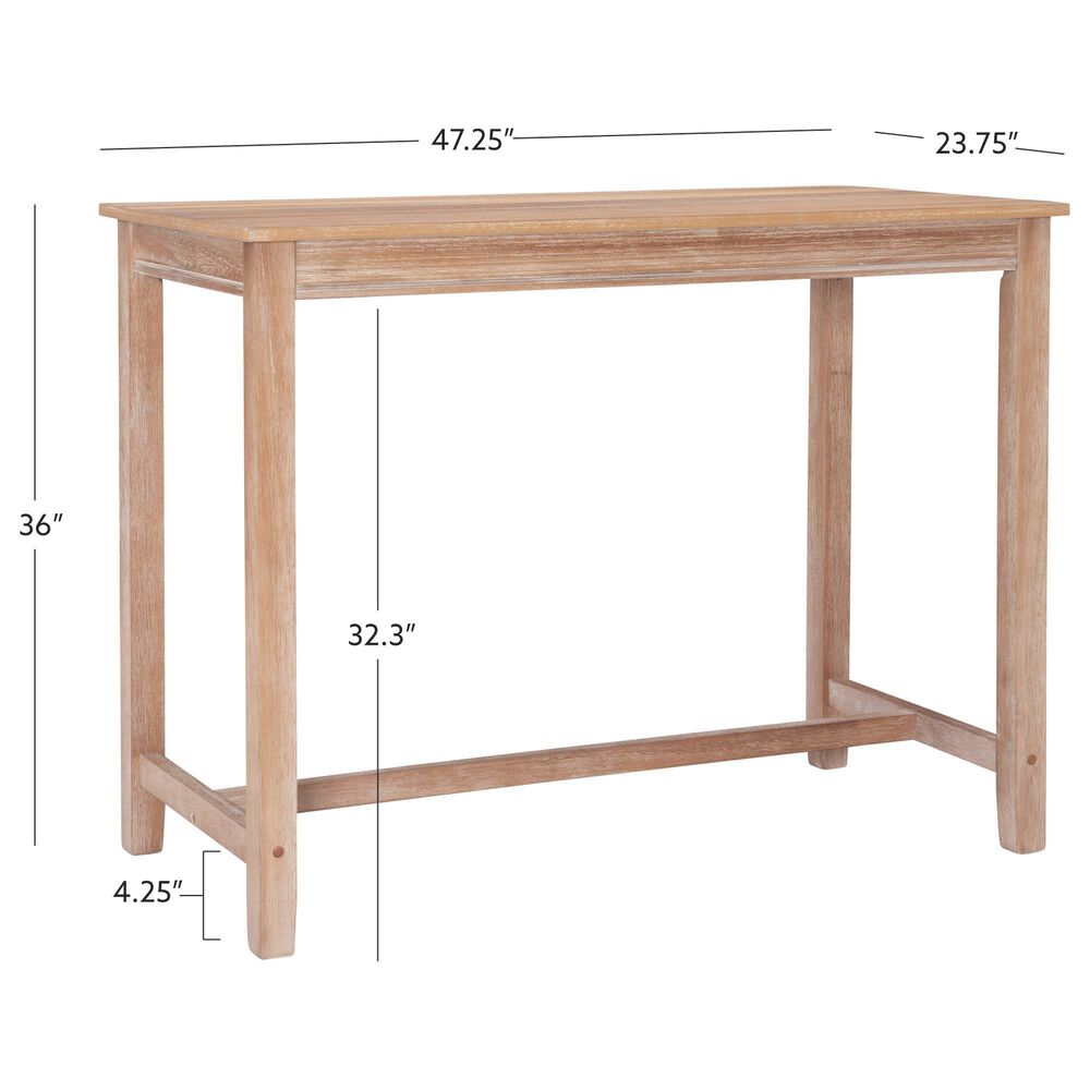 Linon Home Decor Claridge Counter Height Pub Table in Distressed Natural - Table Only, , large