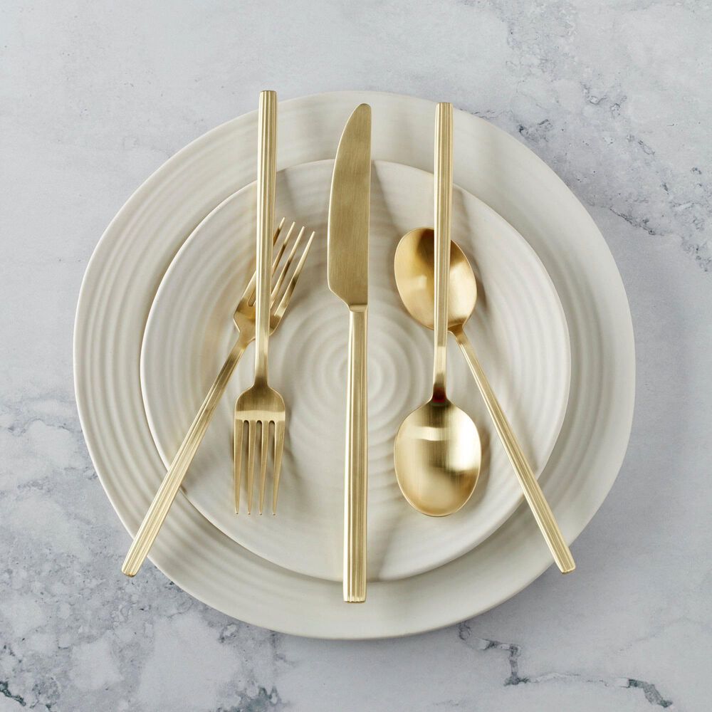 Oneida Dean 20-Piece Flatware Set in Satin Champagne, , large