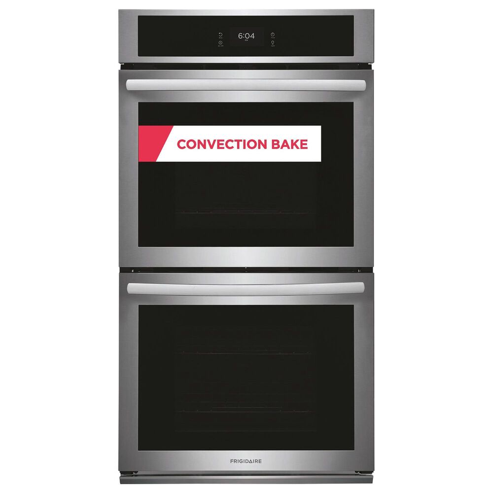 Frigidaire 2-Piece Kitchen Package with Stainless Steel 27" Built-In Convection Double Wall Oven and Black 30" Induction Cooktop, , large