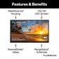 Furrion Aurora 75" Class Partial Sun 4K LED UHD - Outdoor Smart TV with 2.1 Soundbar System in Black, , large