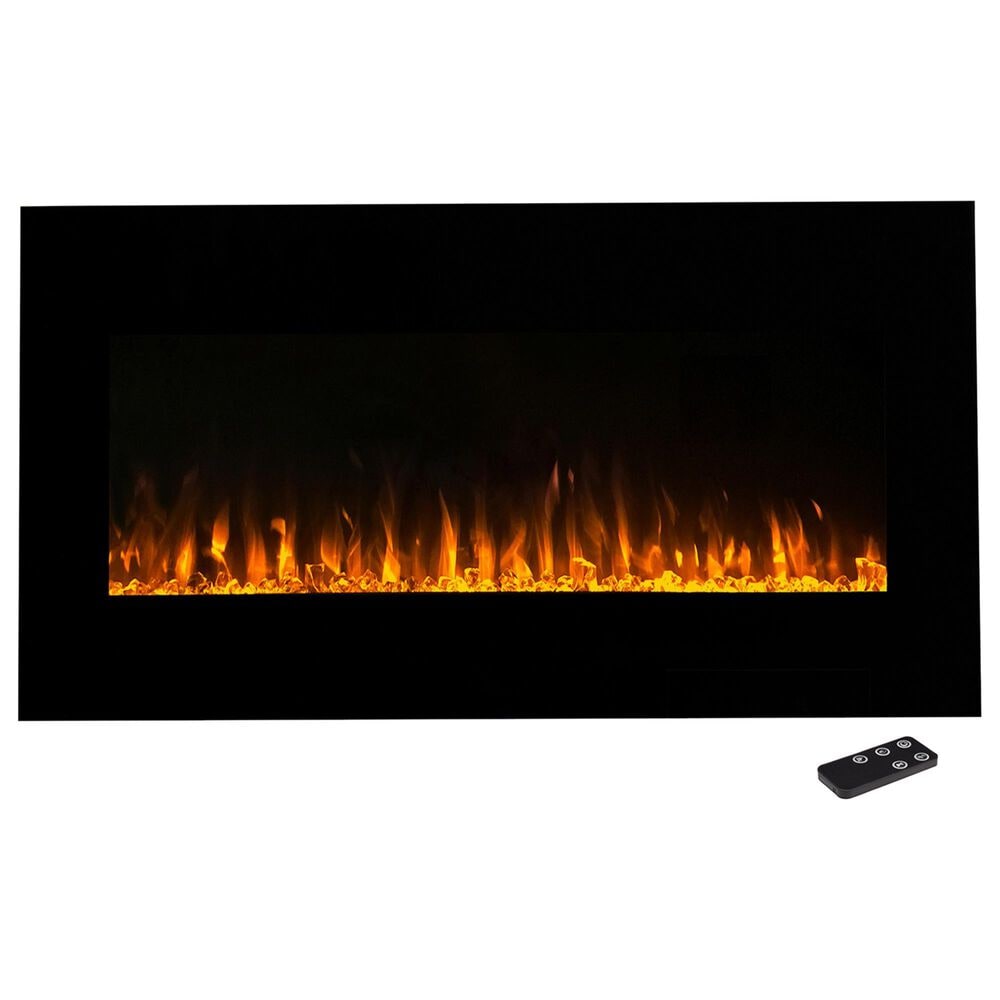 Timberlake Northwest 42" Fire and Ice Wall Mount Electric Fireplace in Black, , large