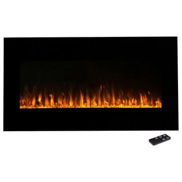 Timberlake Northwest 42" Fire and Ice Wall Mount Electric Fireplace in Black, , large