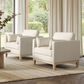 Jennifer Taylor Home Knox Accent Arm Chair in Flax White, , large