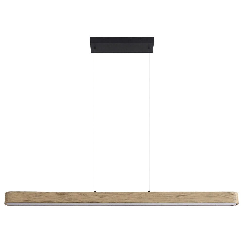 Golden Lighting Silva 1-Light Pendant in Black and Driftwood, , large