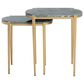 Crestview Collection Beckham Nested Accent Tables in Gold and Dark Green (Set of 2), , large