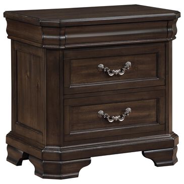 New Heritage Design Lynhurst 2-Drawer Nightstand in Walnut Brown, , large