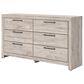 Ashley Broachmyn 6-Drawer Dresser Only in Light Gray, , large