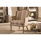 Baxton Studio Charlemagne Accent Chair in Tan and Brown, , large