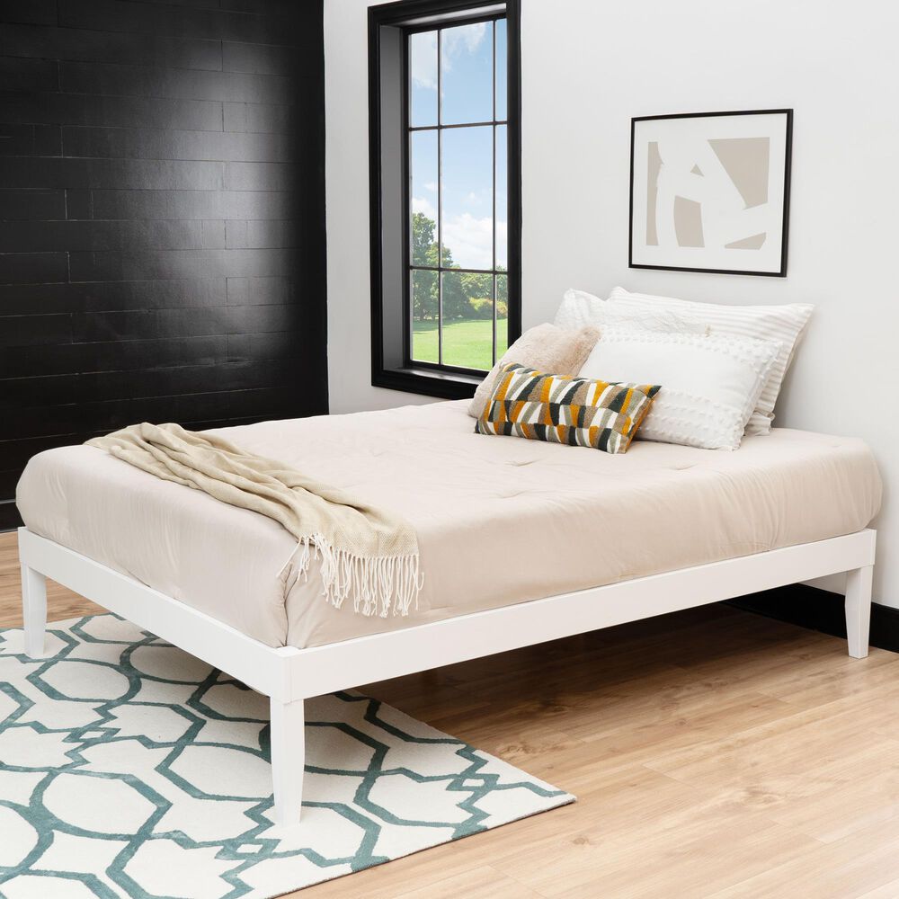 Linden Boulevard Portix Queen Platform Bed in White, , large