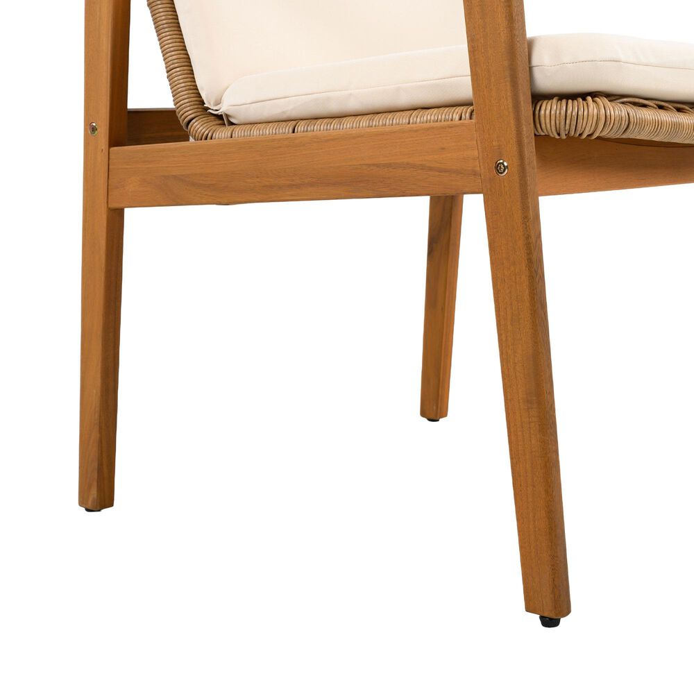 Hearth and Haven Outdoor Dining Chair in Beige (Set of 2), , large