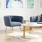 Zuo Modern Deco Accent Chair in Gray Velvet, , large
