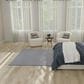 Nourison Courtyard Ivory and Blue 6" Square Indoor/Outdoor Area Rug, , large