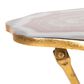 Safavieh Celeste Faux Agate Side Table in Maroon and Gold, , large