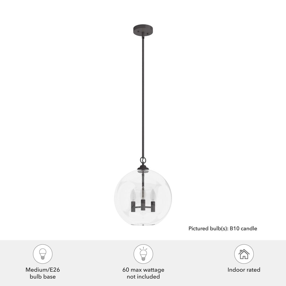 Hunter High Oaks 3-Light Pendant in Noble Bronze, , large