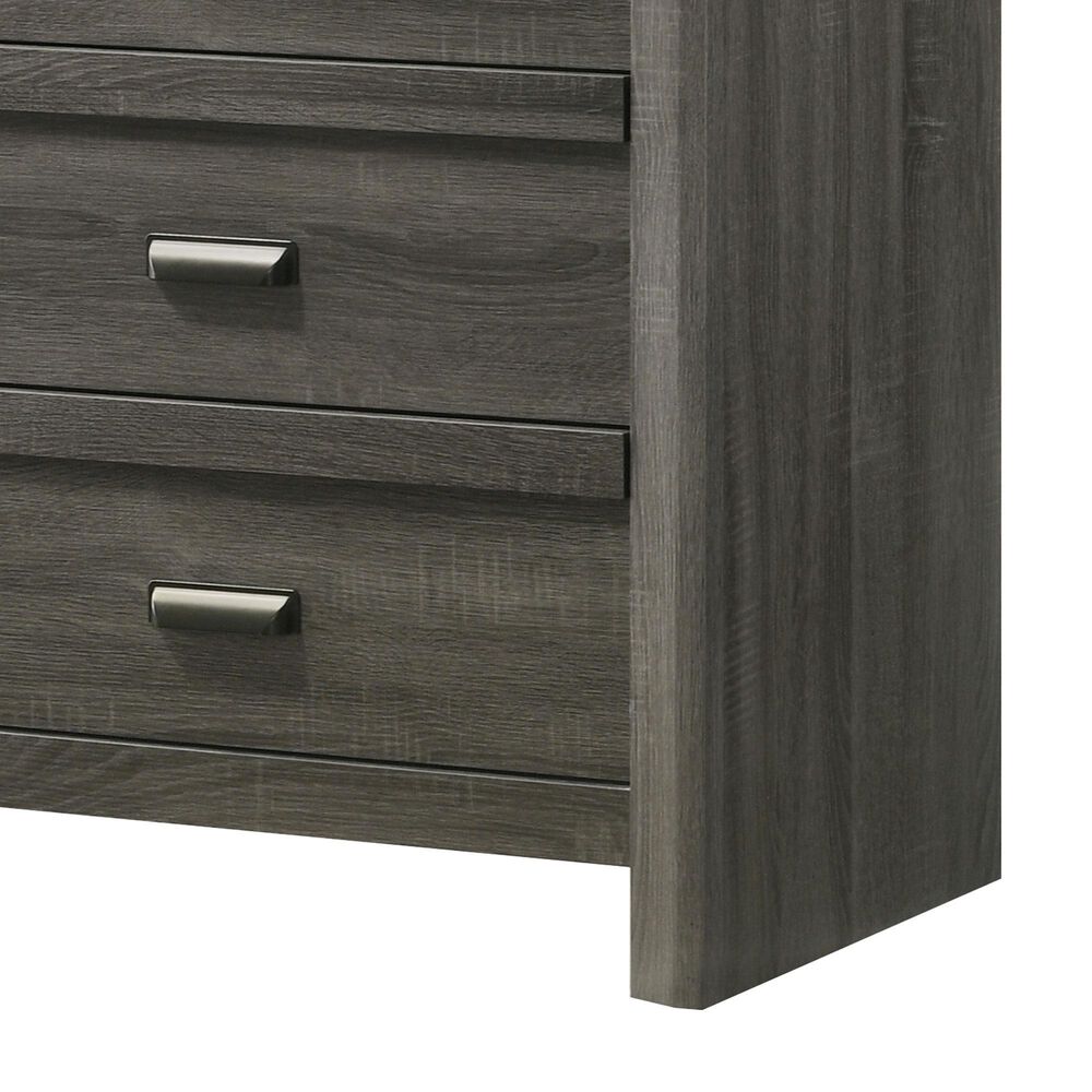 Crown Mark Valor 5-Piece Twin Bedroom Set in Gray, , large