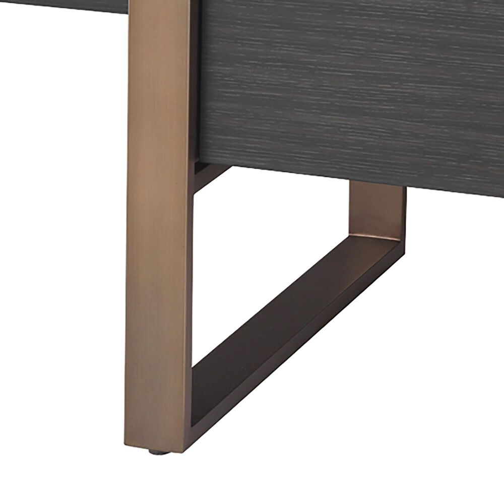 Eichholtz Canova Desk in Charcoal Grey Oak and Brushed Brass, , large