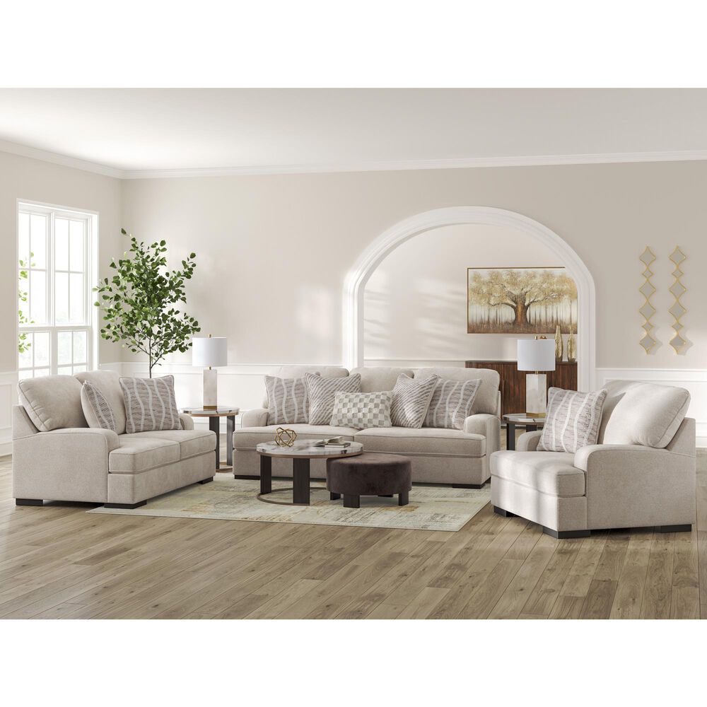 Ashley High Profile Stationary Sofa in Taupe, , large