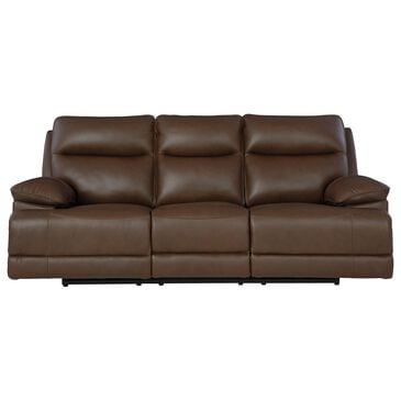 Ashley VonRyan Power Reclining Sofa with Adjustable Headrest in Tobacco, , large