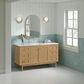 James Martin Vanities Laurent 60" Single Bathroom Vanity in Light Natural Oak with 3 cm White Zeus Quartz Top and Rectangular Sink, , large