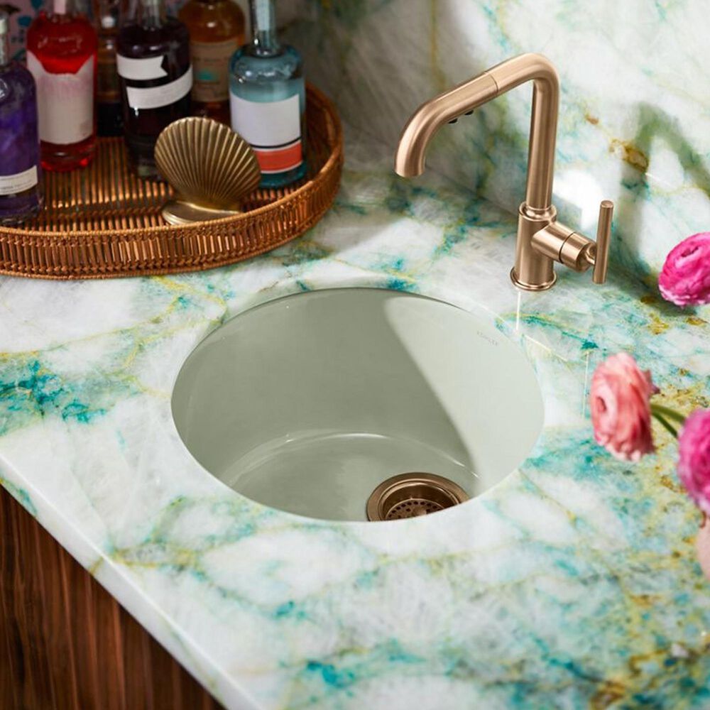 Kohler Porto Fino 18.5" Top-Undermount Single Bowl Bar Sinks in Dune, , large