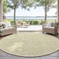 Dalyn Rug Company Soft Essentials Floral Wheat 8" Round Indoor/Outdoor Area Rug, , large
