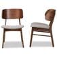 Baxton Studio Alston Side Chair with Grey Cushion in Walnut Brown (Set of 2), , large