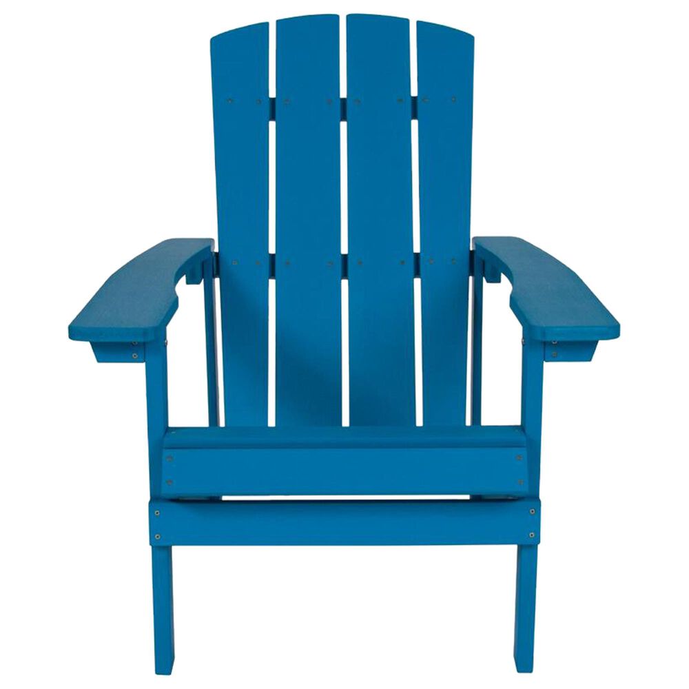 Flash Furniture Charlestown 3-Piece Adirondack Set in Blue, , large