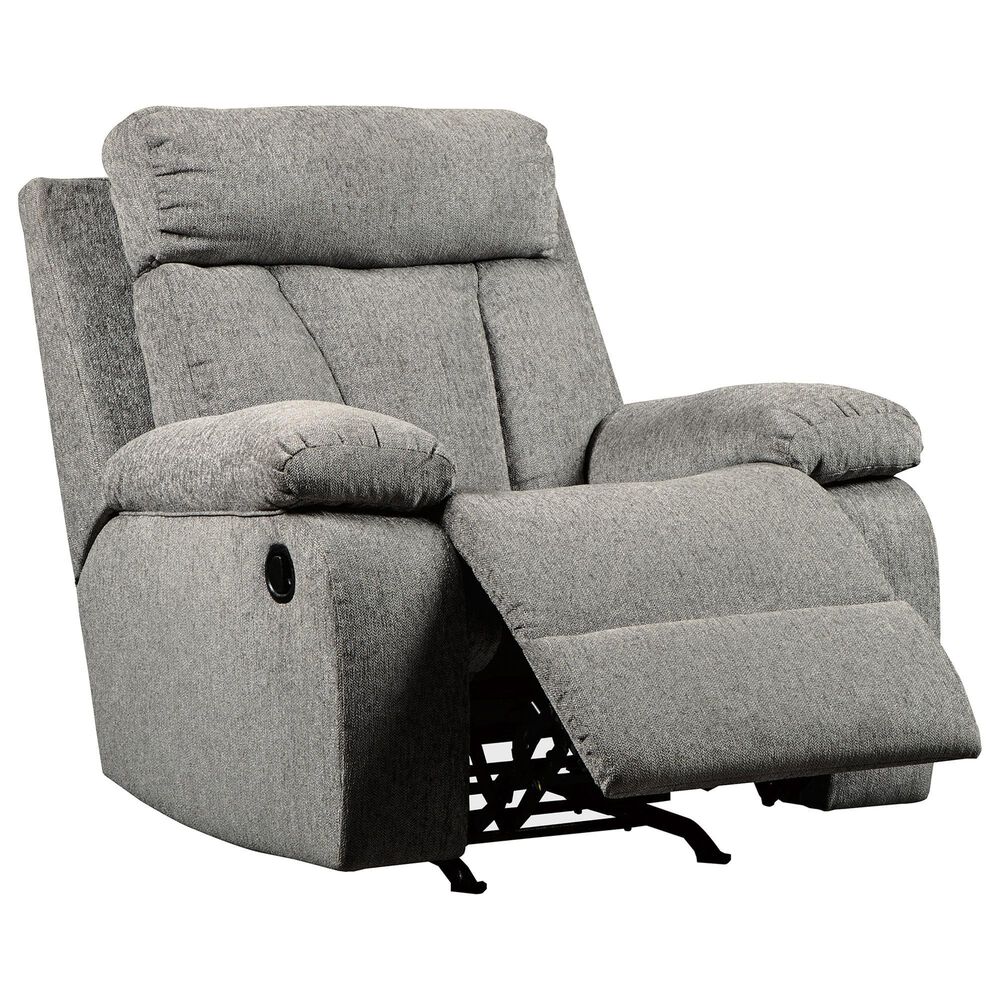 Ashley Mitchiner Manual Rocker Recliner in Fog, , large
