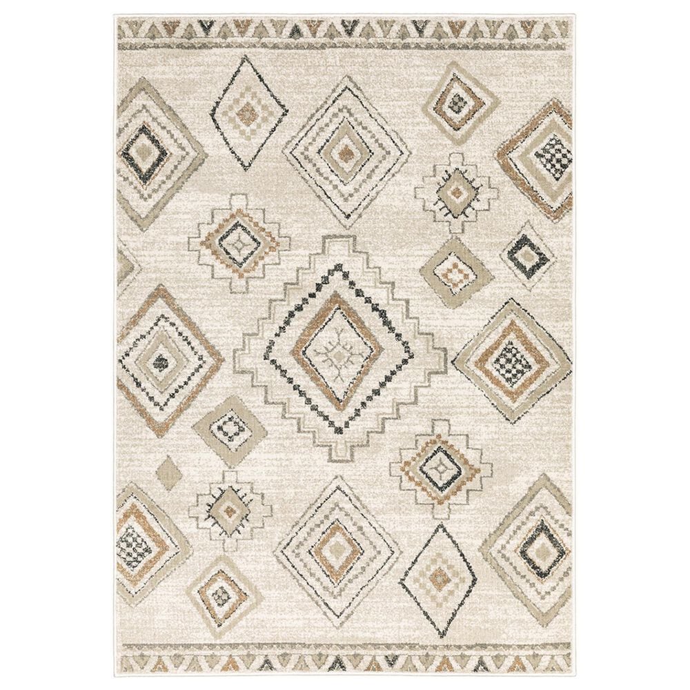 Oriental Weavers Georgia Tribal 660B0 9"10" x 12"10" Ivory Area Rug, , large
