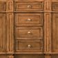 James Martin Vanities Bristol 72" Double Bathroom Vanity in Saddle Brown with 3 cm Victorian Silver Quartz Top and Rectangular Sinks, , large