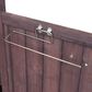 HOMLUX 39" Outdoor Kitchen Island with Stainless Table Top in Dark Brown, , large