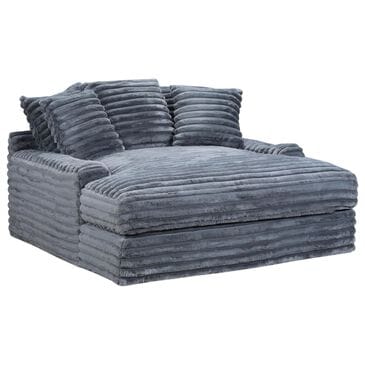 Maple + Main Large Scale Chaise with USB Charging Ports and 2-Cupholder in Grey, , large
