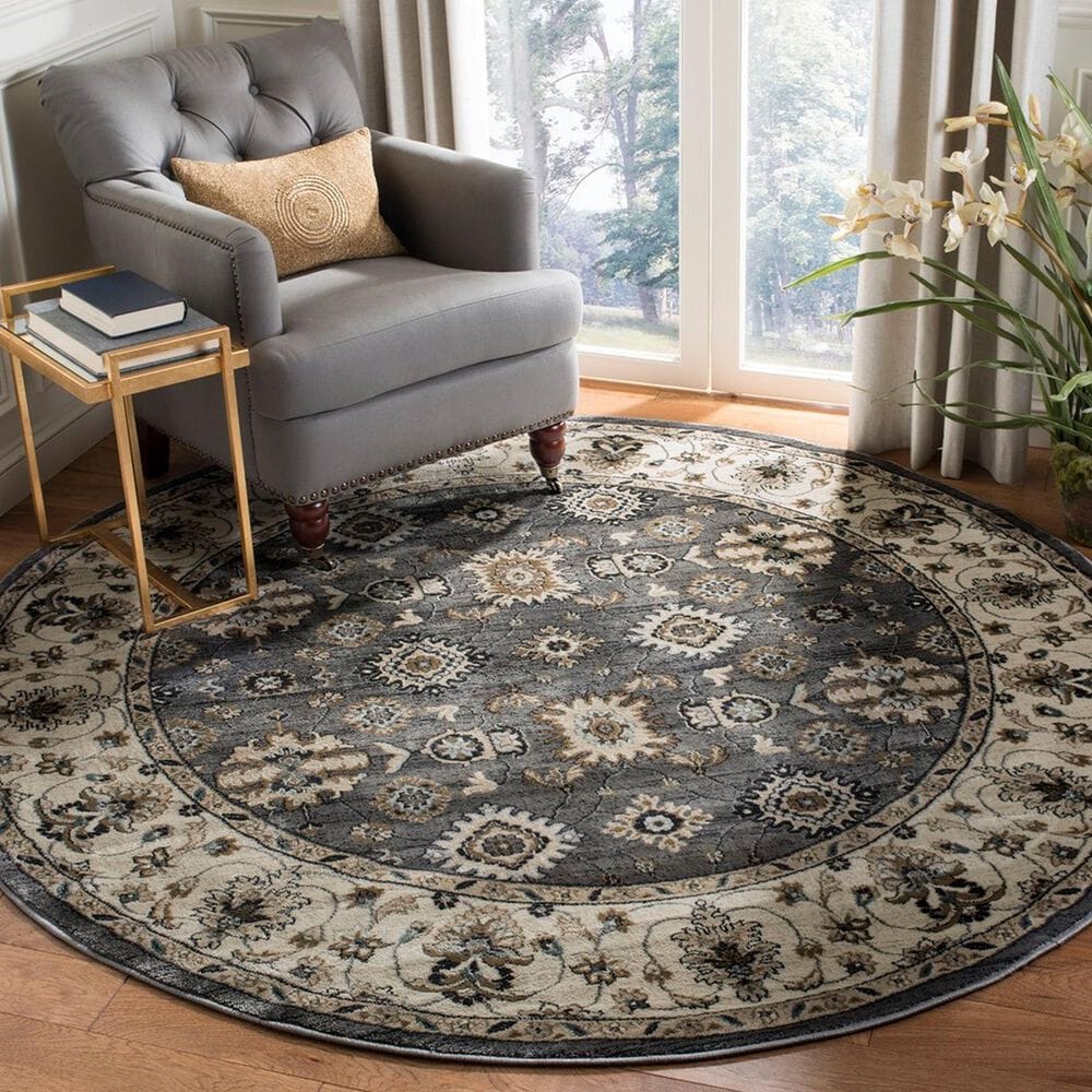 Safavieh Lyndhurst LNH332 7&#39; Round Grey and Cream Area Rug, , large
