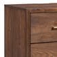 Riva Ridge Jasper 3 Piece King Upholstered Panel Bedroom Set in Modern Walnut, , large