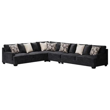 Signature Design by Ashley Lavernett 4-Piece Reversible Sectional in Charcoal, , large