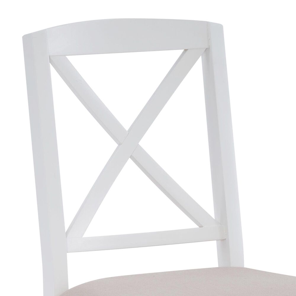 Linon Home Decor Triena X-Back Side Chair in White (Set of 2), , large