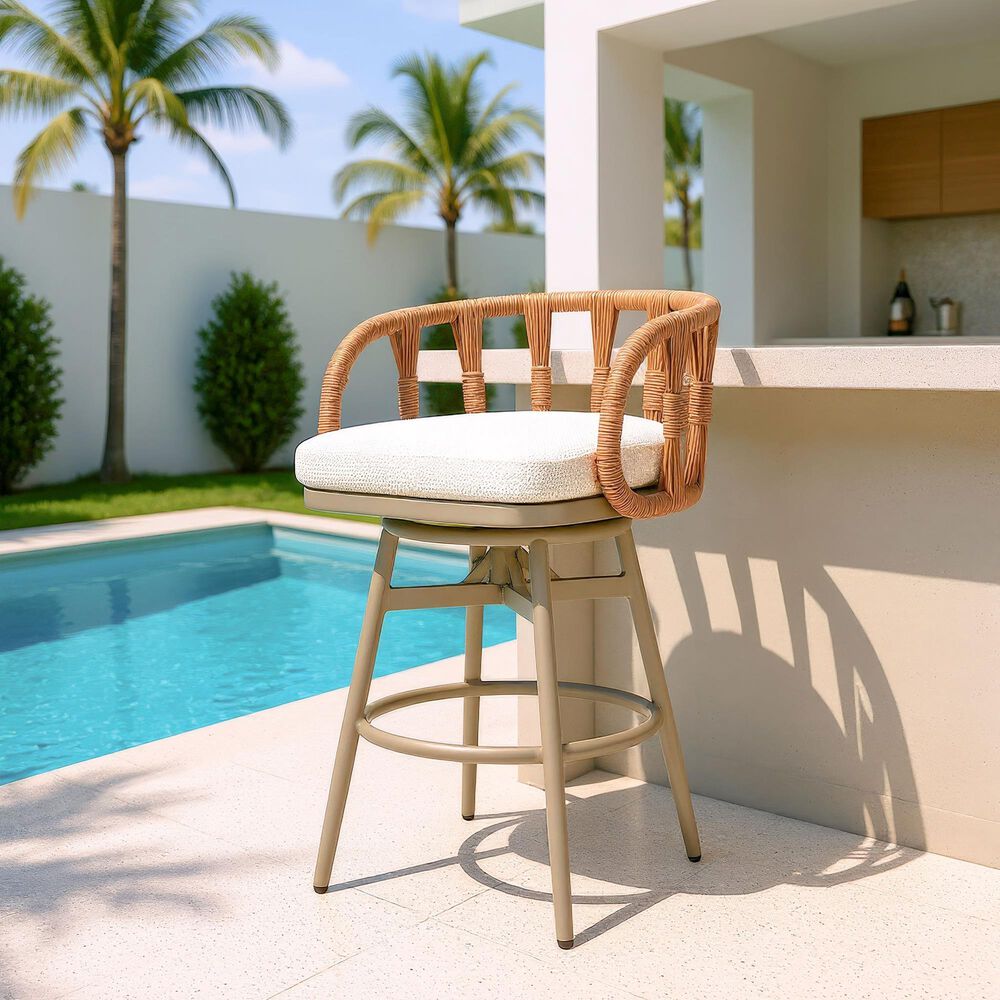 Zuo Modern Safal Patio Swivel Barstool in Multicolor, , large